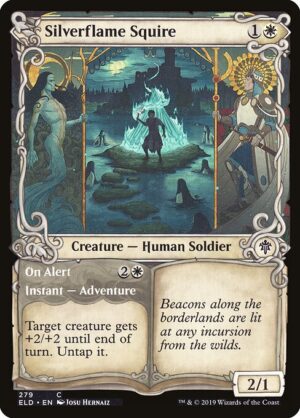 Silverflame Squire // On Alert<br /><span class="collector-number">Collector No. 279</span>