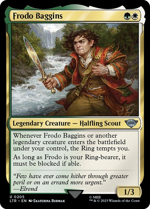 Frodo Baggins - Foil<br /><span class="collector-number">Collector No. 205</span>