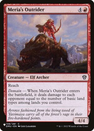 Meria's Outrider<br /><span class="collector-number">Collector No. DMU-138</span>