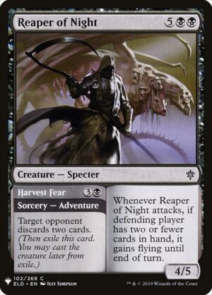 Reaper of Night // Harvest Fear<br /><span class="collector-number">Collector No. ELD-102</span>